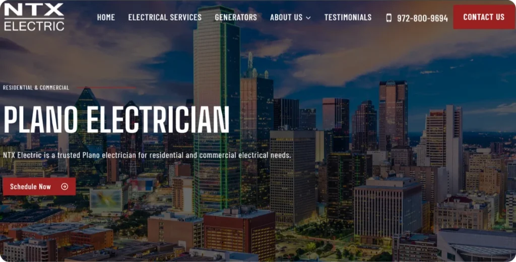 snapshot of an electicion's website in plano