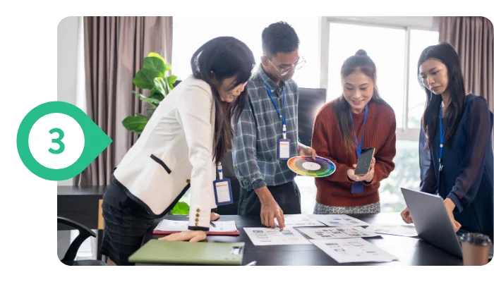 image showing developers reviewing a wordpress web design