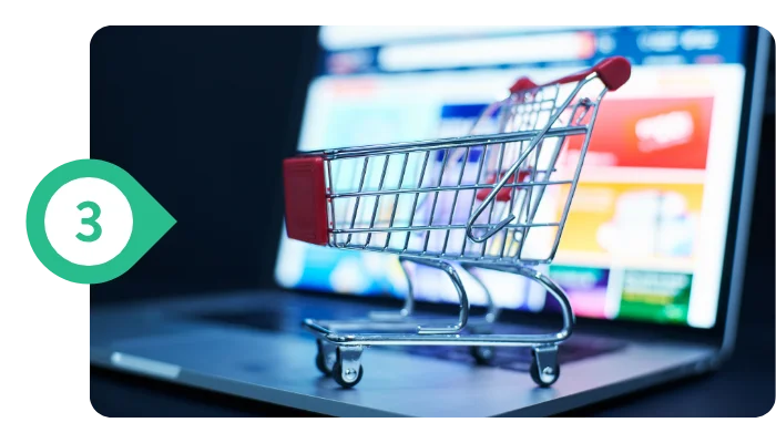 a cart showing integrations on e-commerce store