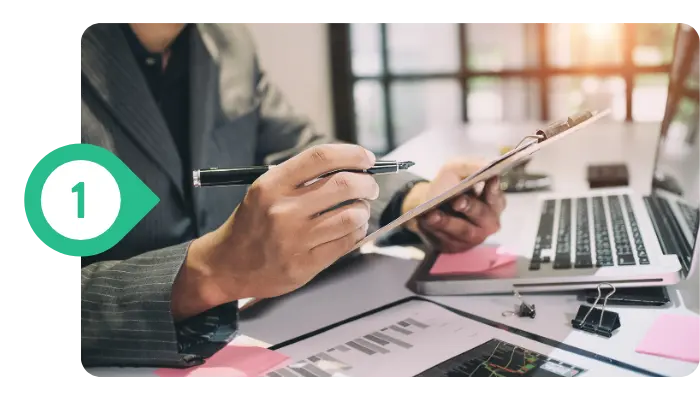 a person doing website audit for a website maintenance project.