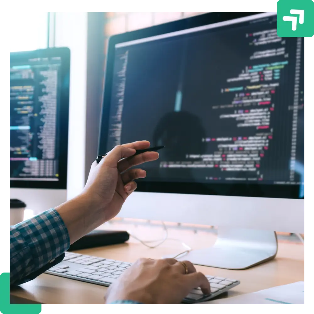 a person doing website maintenance as project