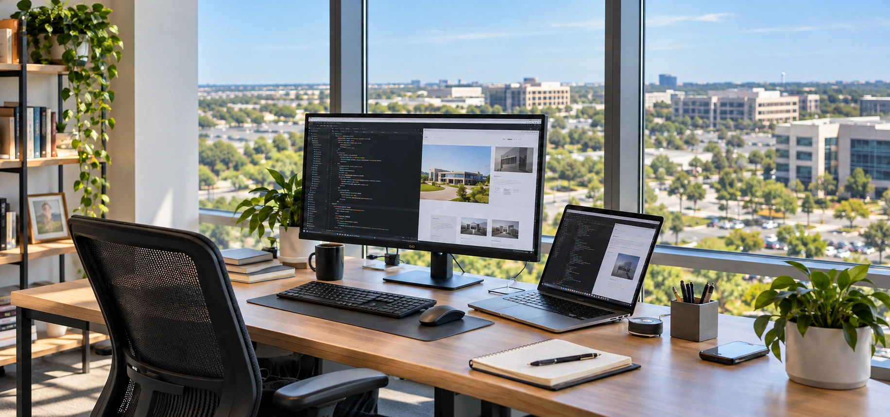 showing web developer designing websites in plano, tx